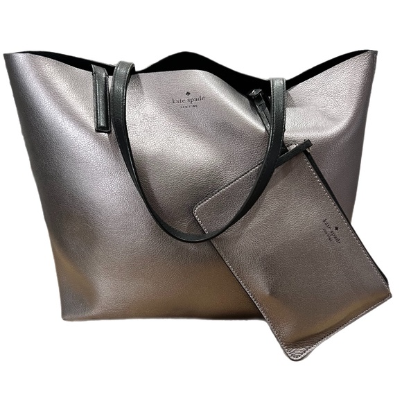 Kate Spade Tote bag Reversible black and gun metal color - Picture 8 of 12